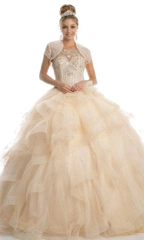 women's empire-line dressesJuliet Dresses 1423 - Crisscross Back Quinceanera Ballgown