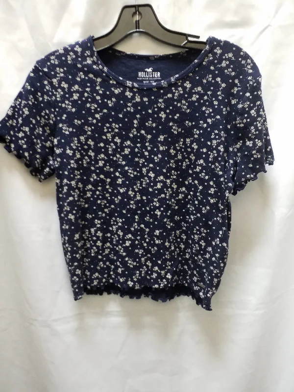 women's T-shirts with sequin embellishmentsTop Short Sleeve By Hollister  Size: L