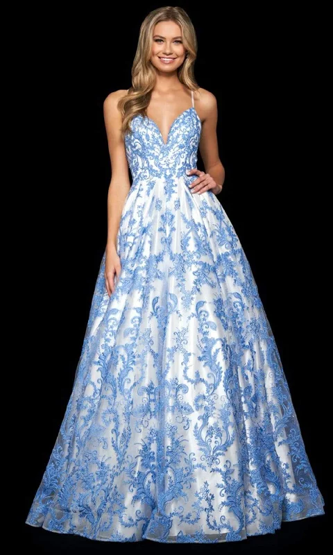 women's cocktail dressesSherri Hill 53921 - Sweetheart Embroidered Ballgown