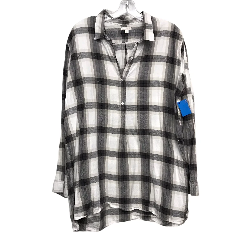 women's tops for those who want to stay warm and stylish during colder weatherTop Ls By Gap In Plaid Pattern, Size:Xl