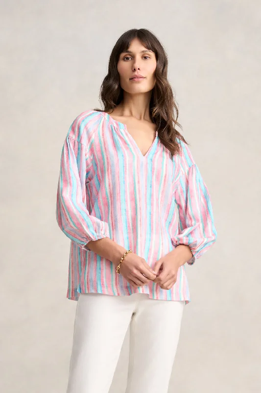 women's tops for fashion-forward individualsPuff Sleeve Linen Top