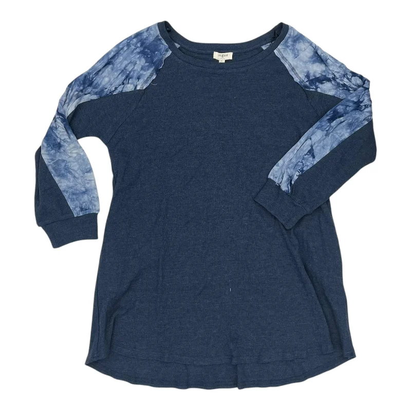 women's tops with asymmetrical designsTop Ls By Umgee In Blue, Size:L