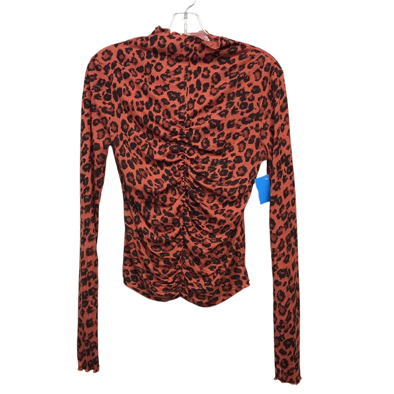 women's tops for those who appreciate subtle and muted tonesTop Ls By Free People In Animal Print, Size:M