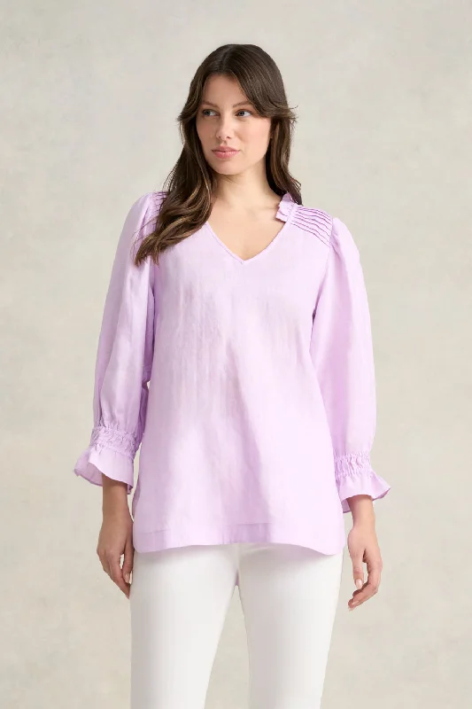 women's tops for glamorous eveningsLinen Tunic