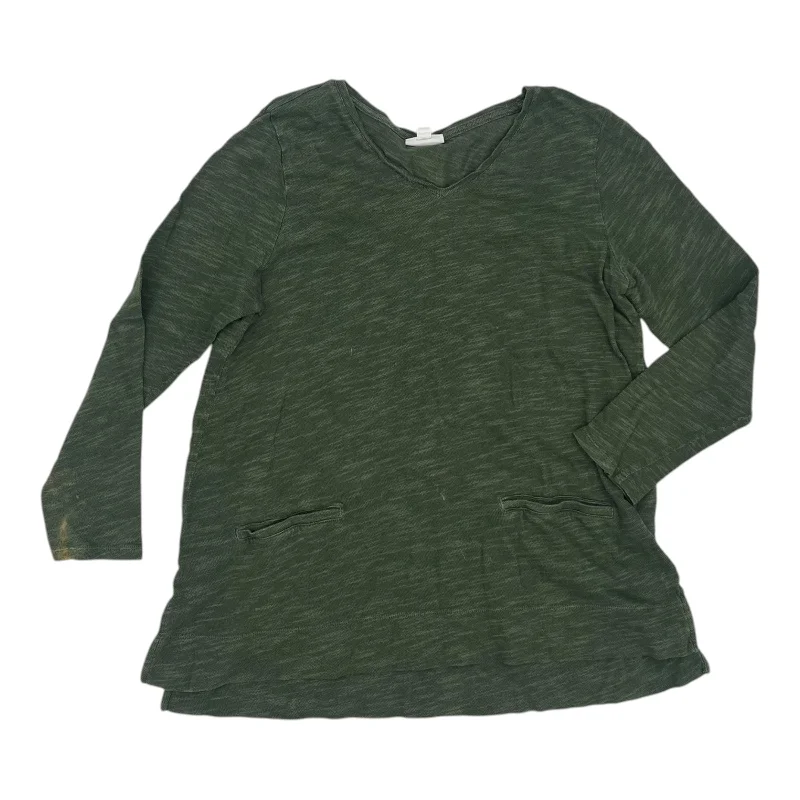 women's tops for fashion-forward individualsTop Ls By J. Jill In Green, Size:Lp