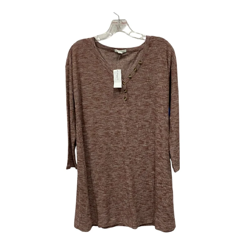 women's tops with cold-shoulder cuts and lace detailingTop Ls By American Eagle In Brown, Size:S