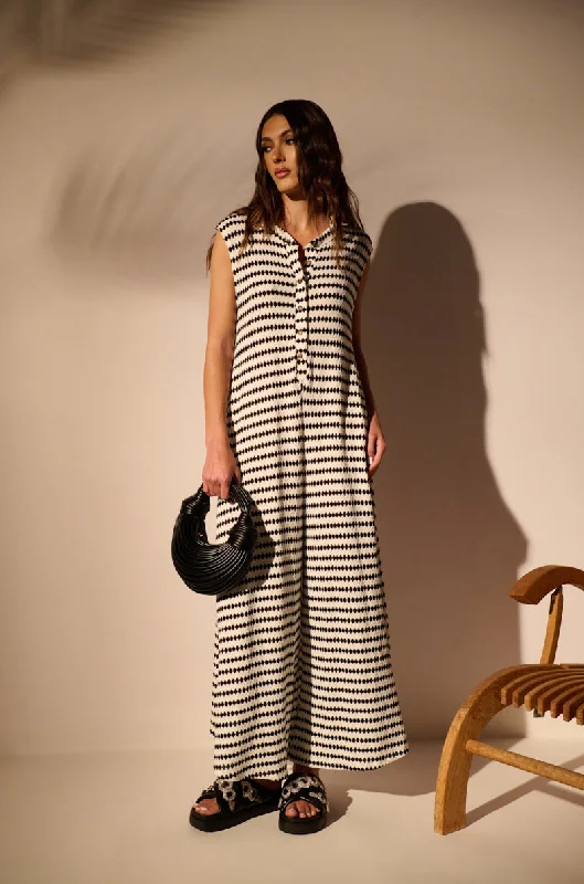 women's jumpsuits for versatile stylingTIME TO PLAY STRIPE JUMPSUIT