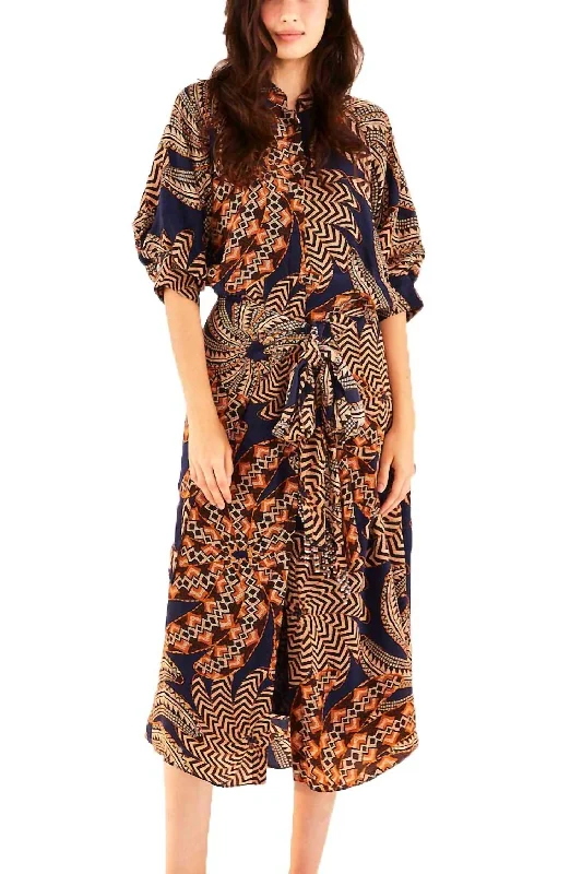 women's maxi dressesYawanawa Vanahu Midi Dress In Blue Multi