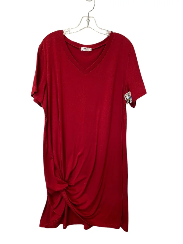 women's velvet dressesDress Casual Midi By Clothes Mentor In Red, Size: 2x