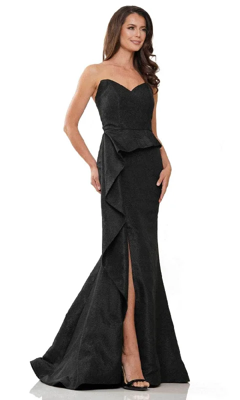 women's mother of the bride dressesRina Di Montella RD2936 - Strapless Side Ruffle Evening Gown