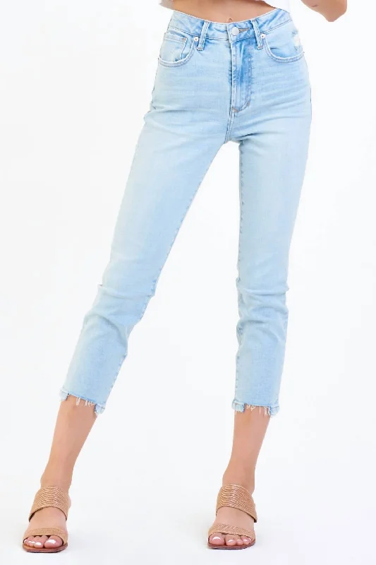 women's denim jeans with ripped kneesStella High Rise Crop Jean In Maui