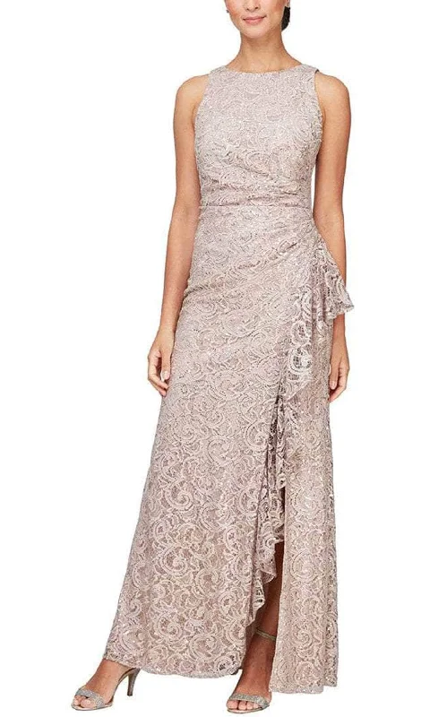 women's empire-line dressesAlex Evenings - 82122434 Sleeveless lace Sequin Long Dress