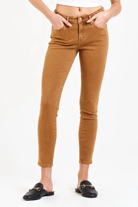 women's denim jeans with functional pocketsGisele Skinny Jean In Butterscotch