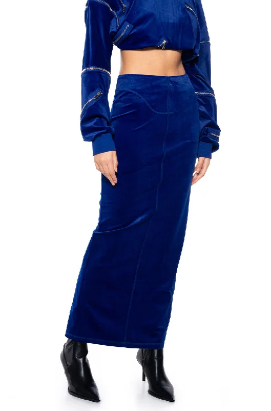 women's dressy skirtsDO NO WRONG VELVET MAXI SKIRT