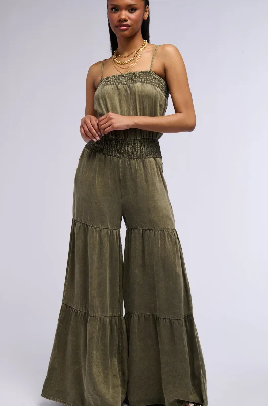 women's jumpsuits with lace detailsAMIRI WASHED WIDE LEG JUMPSUIT