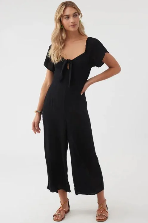 women's jumpsuits for moisture-wicking materialsO'neill Women's Dresses Woven Short Sleeve Jumpsuit