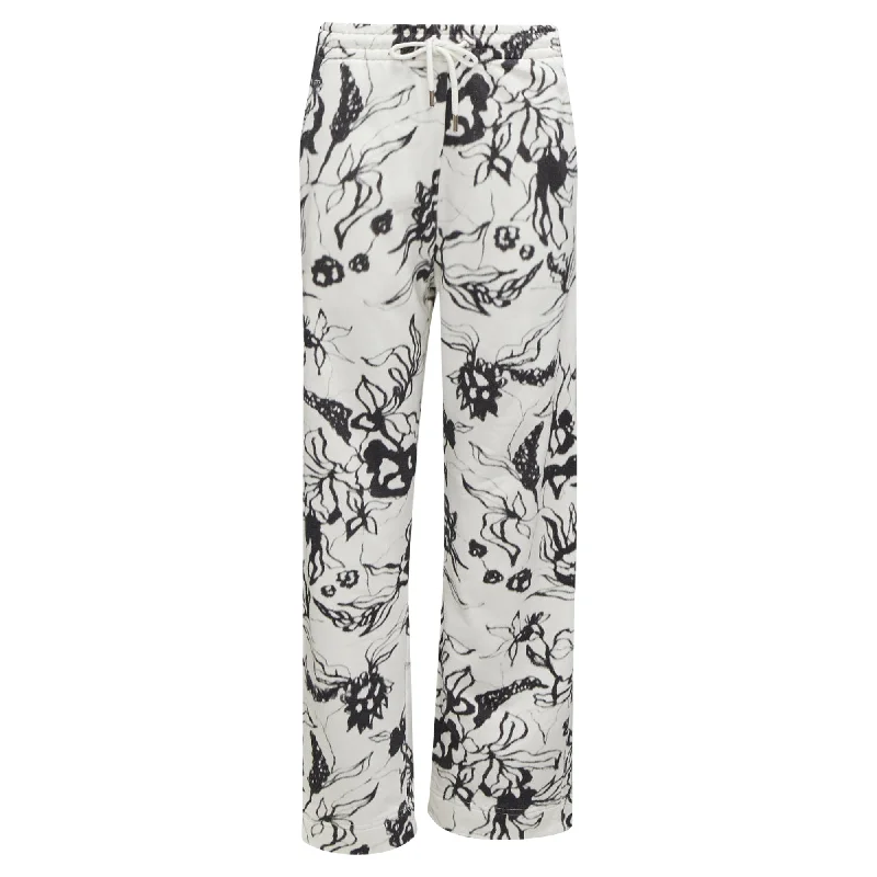 women's relaxed-fit denim jeansDries Van Noten Blurry Abstract Floral Print Sweatpants