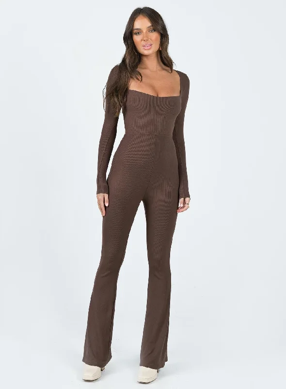 women's jumpsuits for lightweight designsDevera Jumpsuit Brown