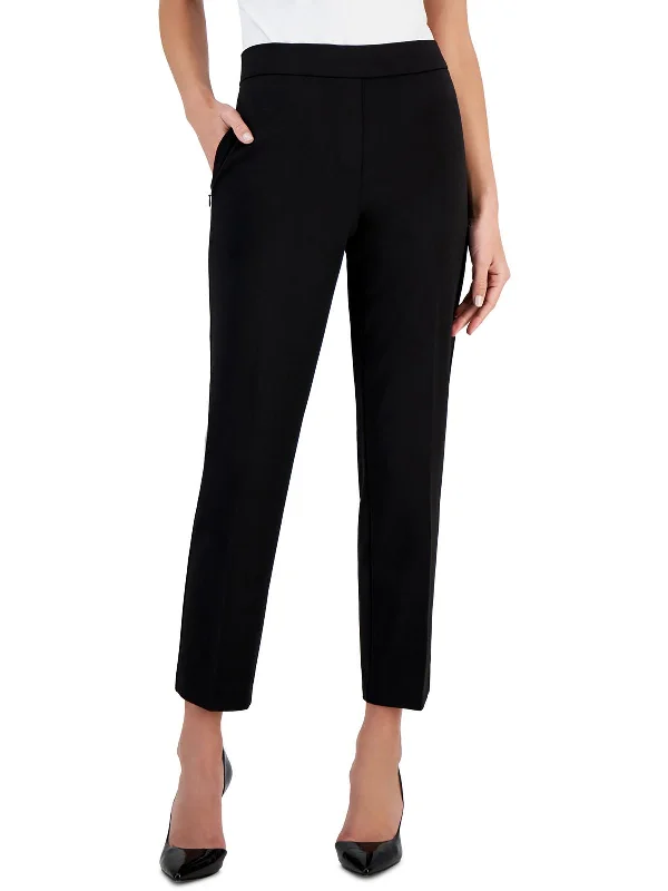 women's stretch pantsWomens High-Rise Polyester Ankle Pants