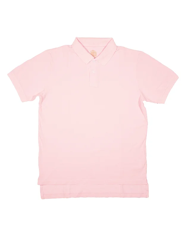 women's machine-washable dressesSOLID PIQUE POLO - PINK