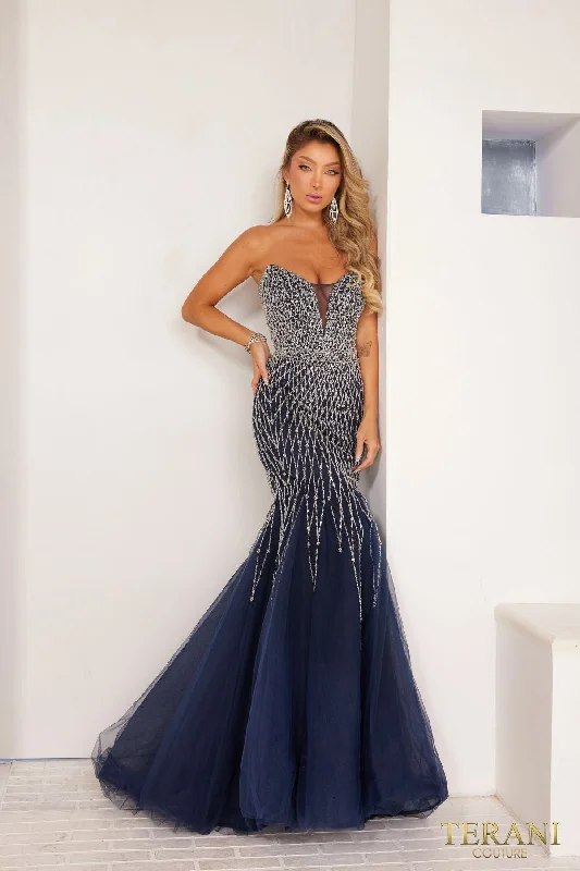 women's sheath dressesTerani Couture 241P2132 Mermaid Long Prom Dress